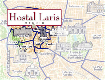 Hotels Madrid, Map
